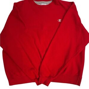 Champion Men's Bold Red Crewneck Sweater